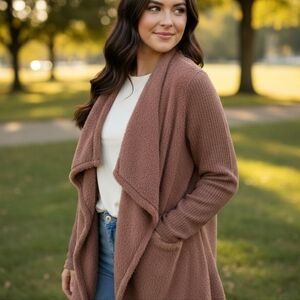 Jodifl Cozy Open‑Front Cardigan — Fits Small & Medium Frames